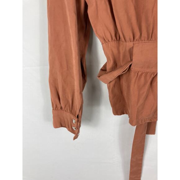 Nine West Cargo Zip Up Jacket in Cinnamon Orange Size medium - Picture 4 of 5
